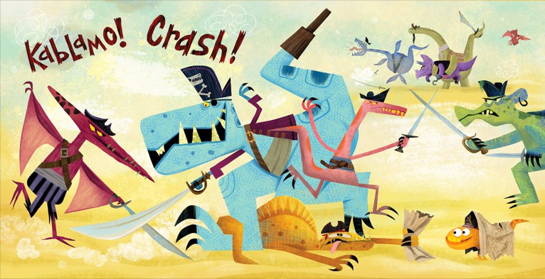 celebrate-picture-books-picture-book-review-pirasaurs!-fight