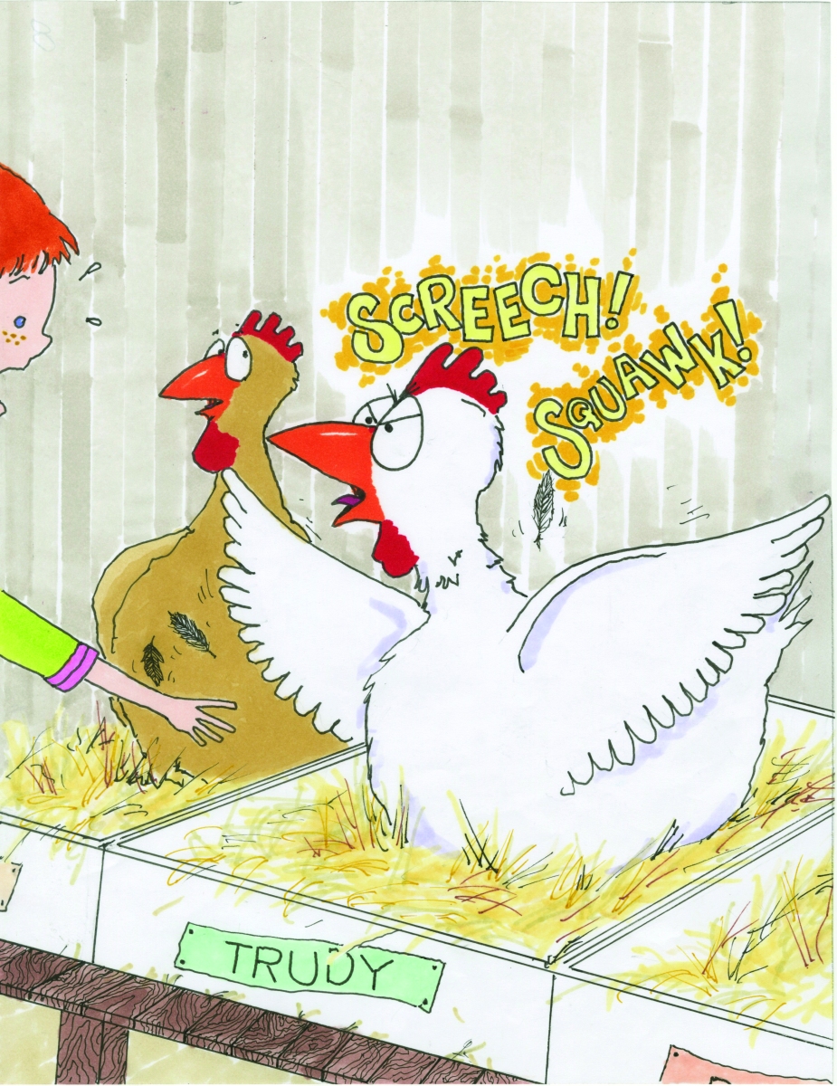 celebrate-picture-books-picture-book-review-what's-up-with-this-chicken-trudy-squawking