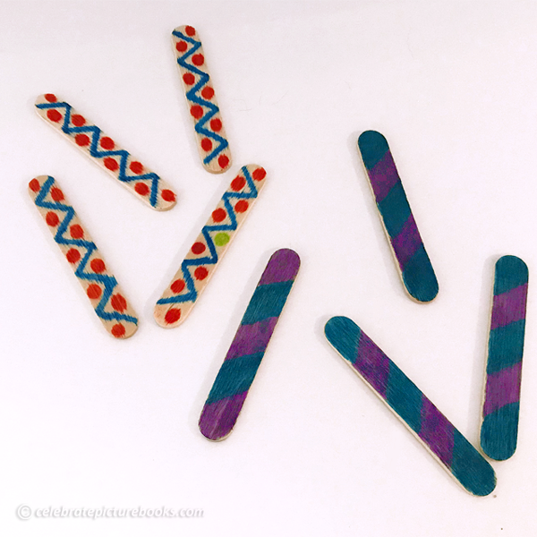 celebrate-picture-books-picture-book-review-patterned-popsicle-sticks-game