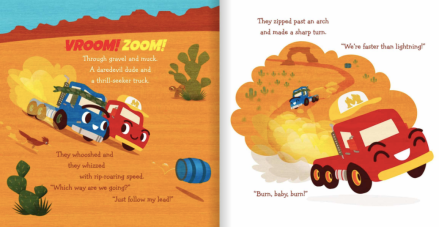celebrate-picture-books-picture-book-review-two-trucks-get-lost-speeding